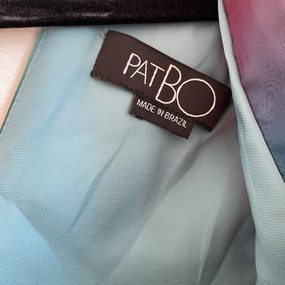 PATBO Sunset Cutout Maxi Dress Red blue green ruffle tiered 12 Rare - Picture 7 of 12